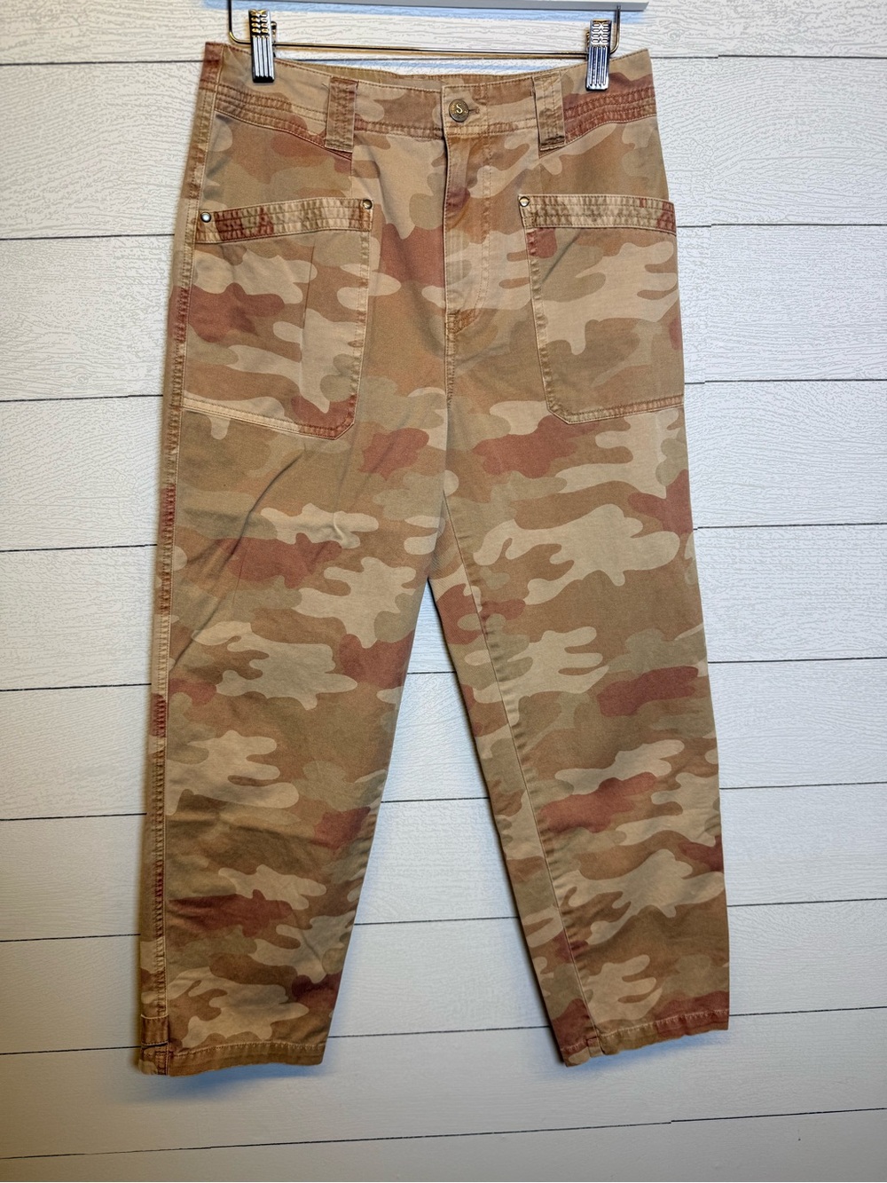 Sundance Earthy Tones Camo pants cotton blend women’s size 4